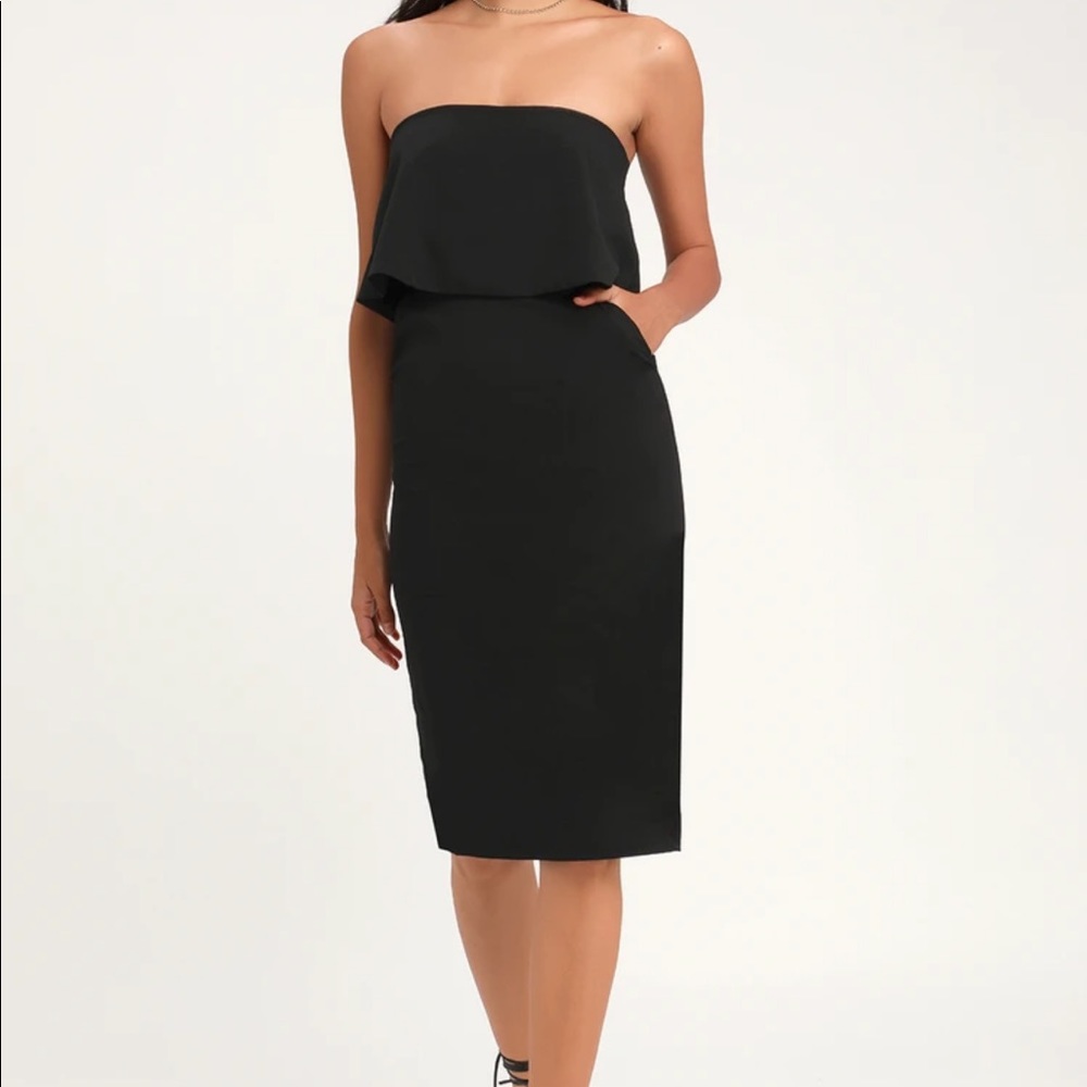 Lulus Black Midi Dress